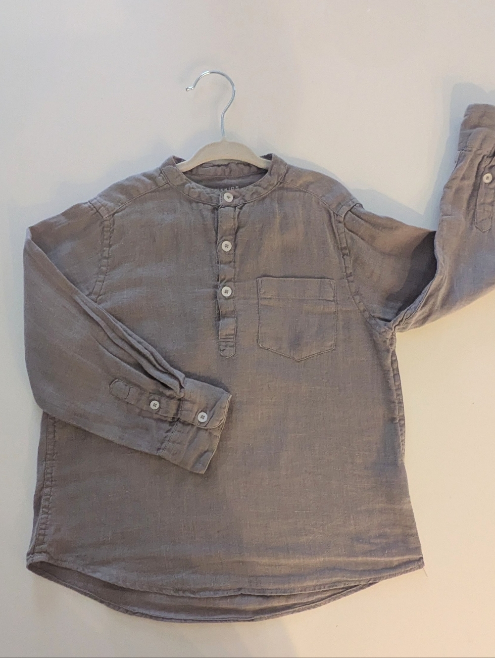 100% Linen Gray Shirt